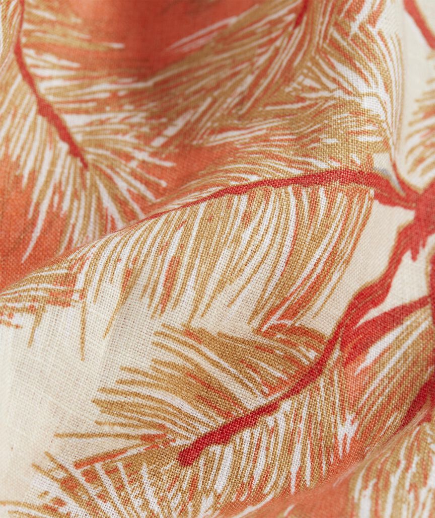 Linen Short-Sleeve Pine Palms Shirt