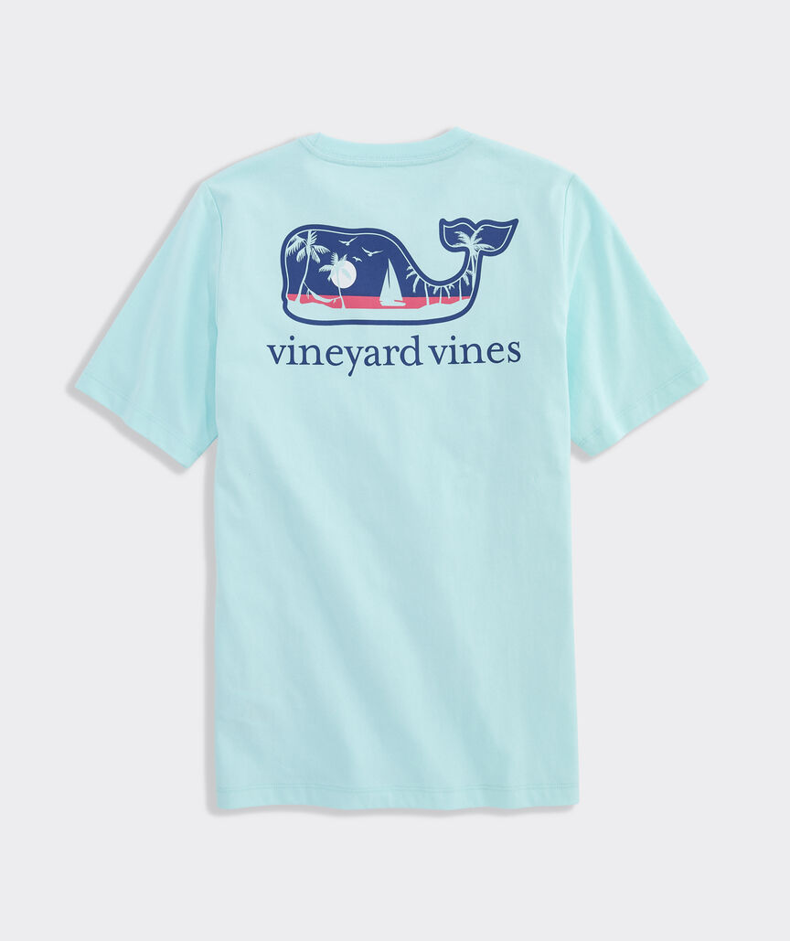 Boys' Palm Tree Boat Whale Short-Sleeve Pocket Tee