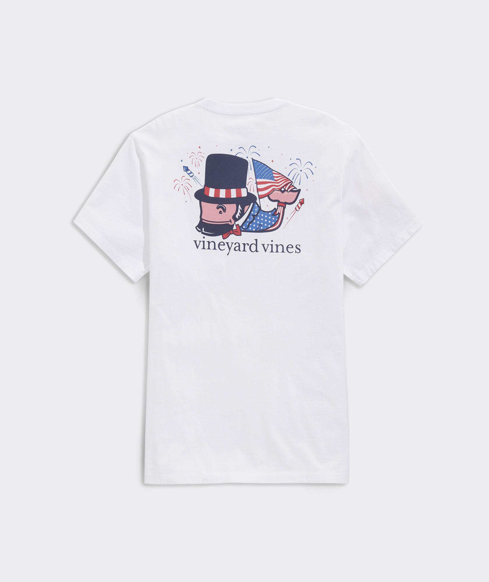 Abe Lincoln Fireworks Whale Short-Sleeve Pocket Tee