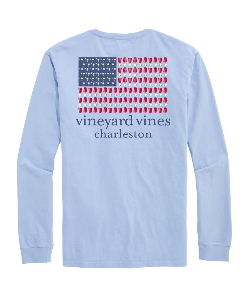 OUTLET Charleston Beer Pong Flag Long-Sleeve Pocket Tee
