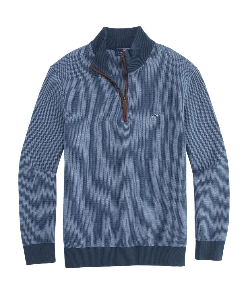 OUTLET Honeycomb Quarter-Zip Sweater