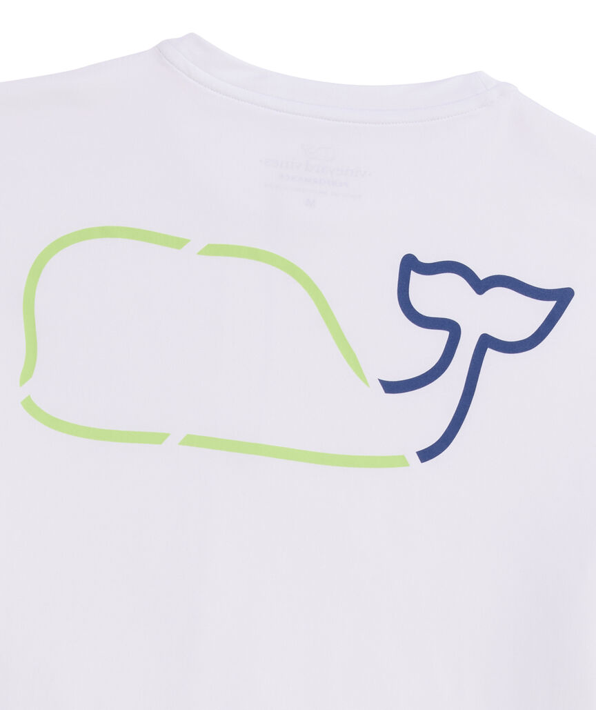 OUTLET Whale Outline Performance Long-Sleeve Tee
