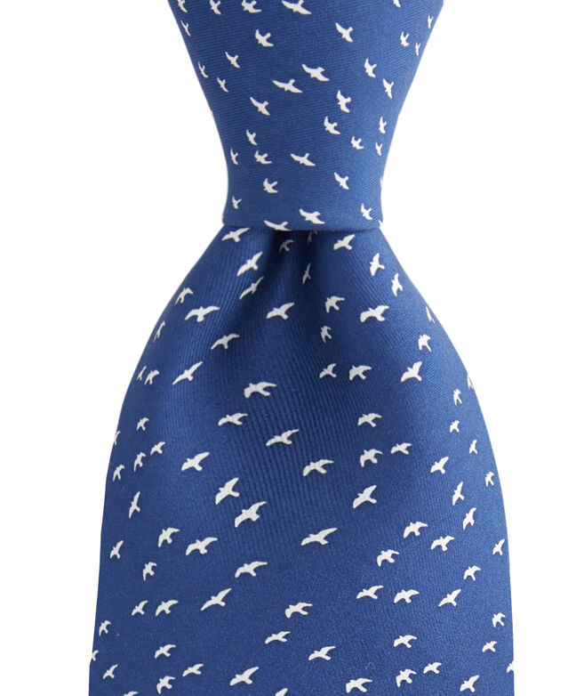 Bird Silhouette Printed Tie