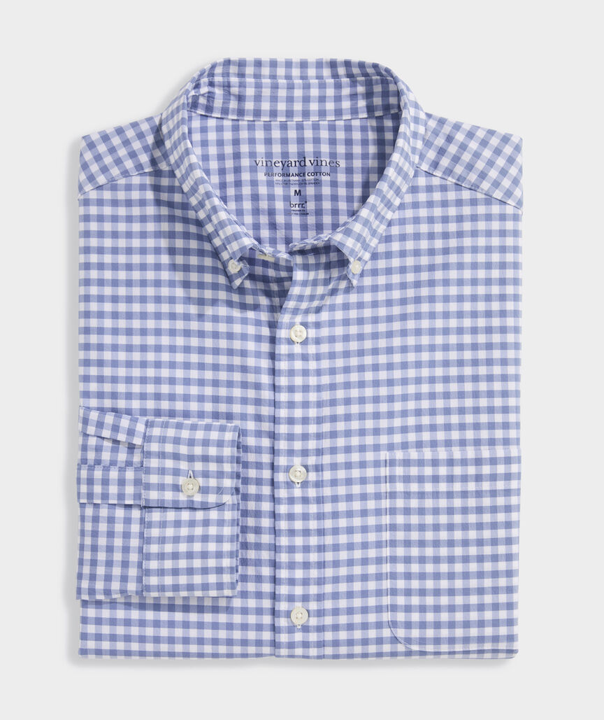 Performance Cotton Skysail Gingham Shirt