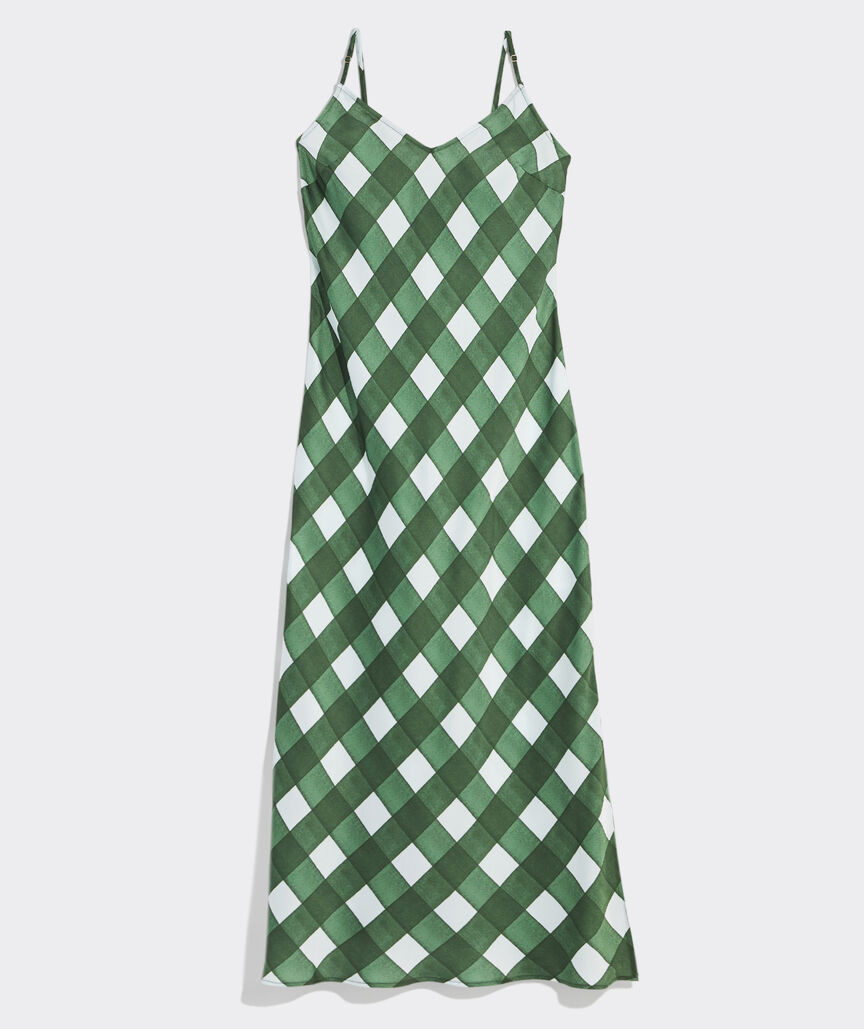 Satin Midi Slip Dress