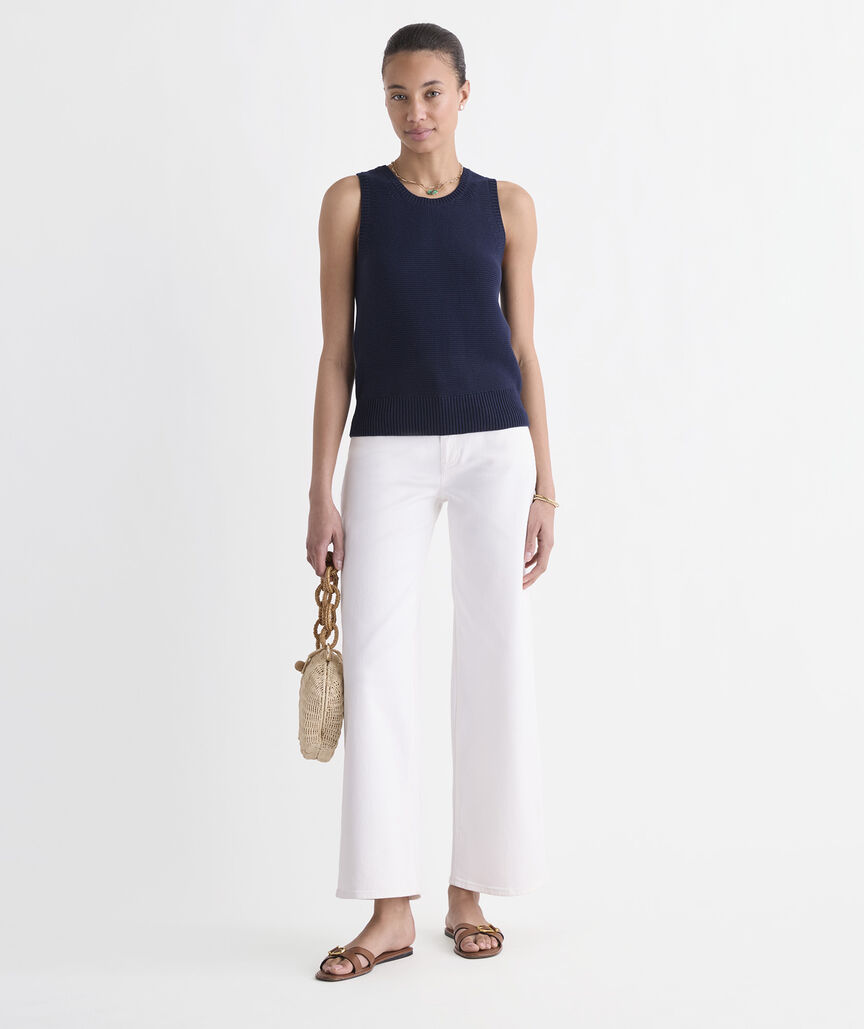 Katie Cotton Bow Sweater Tank