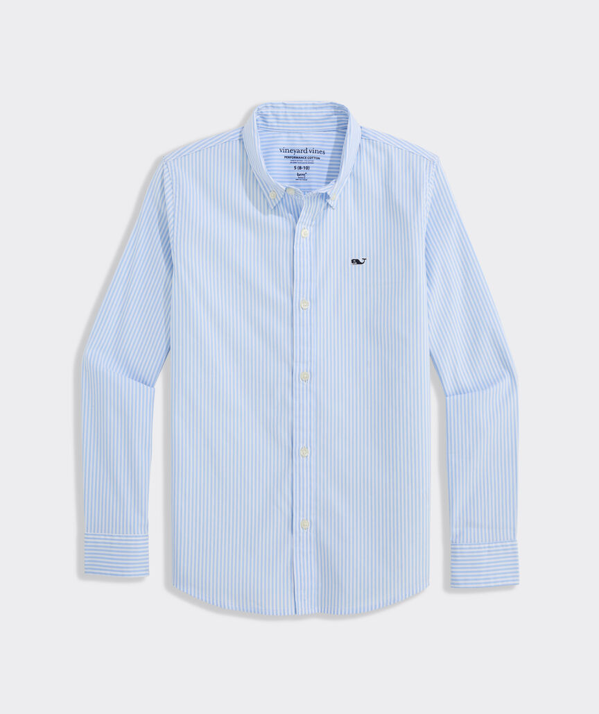 Boys' Performance Cotton Admiral Stripe Shirt
