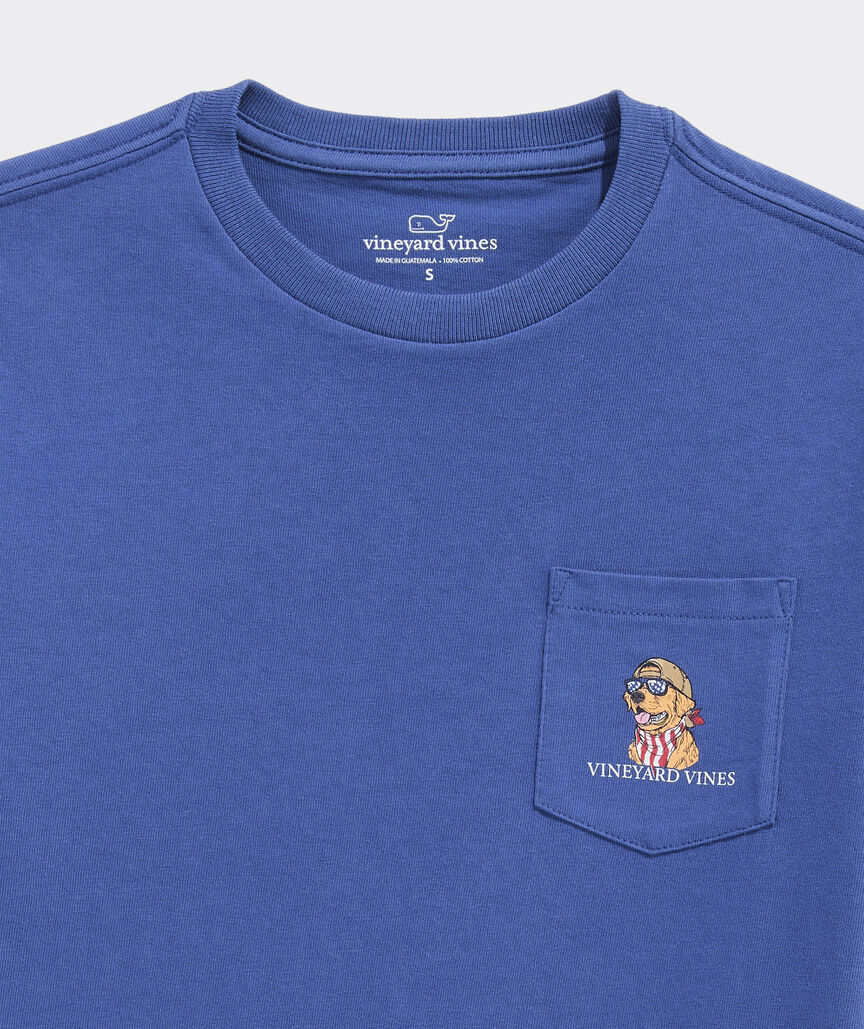 Boys' America Dog Short-Sleeve Pocket Tee