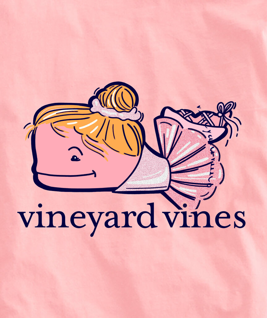 OUTLET Girls' Glitter Ballerina Whale Long-Sleeve Pocket Tee