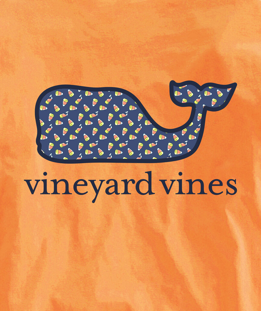 OUTLET Boys' Candy Corn Whale Long-Sleeve Pocket Tee