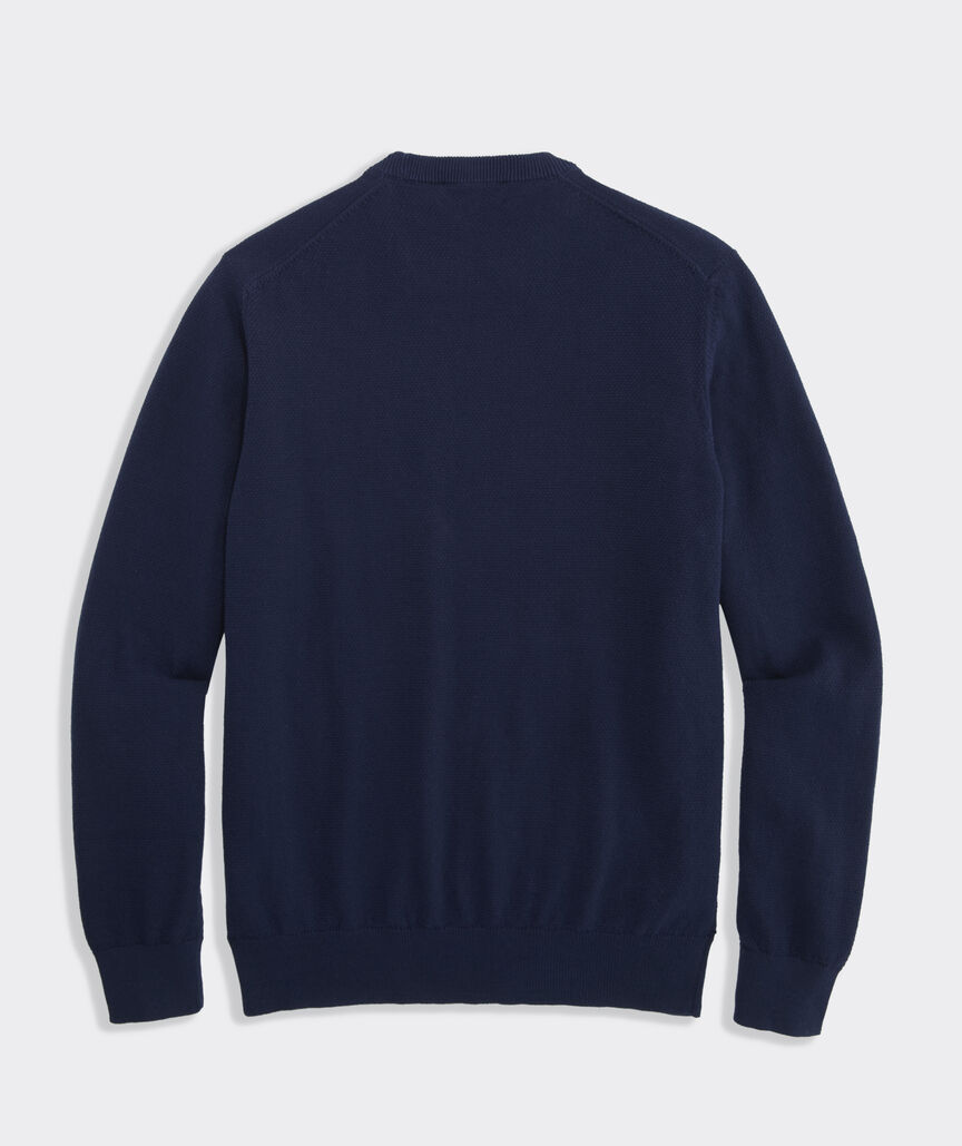 Textured Cotton Crewneck