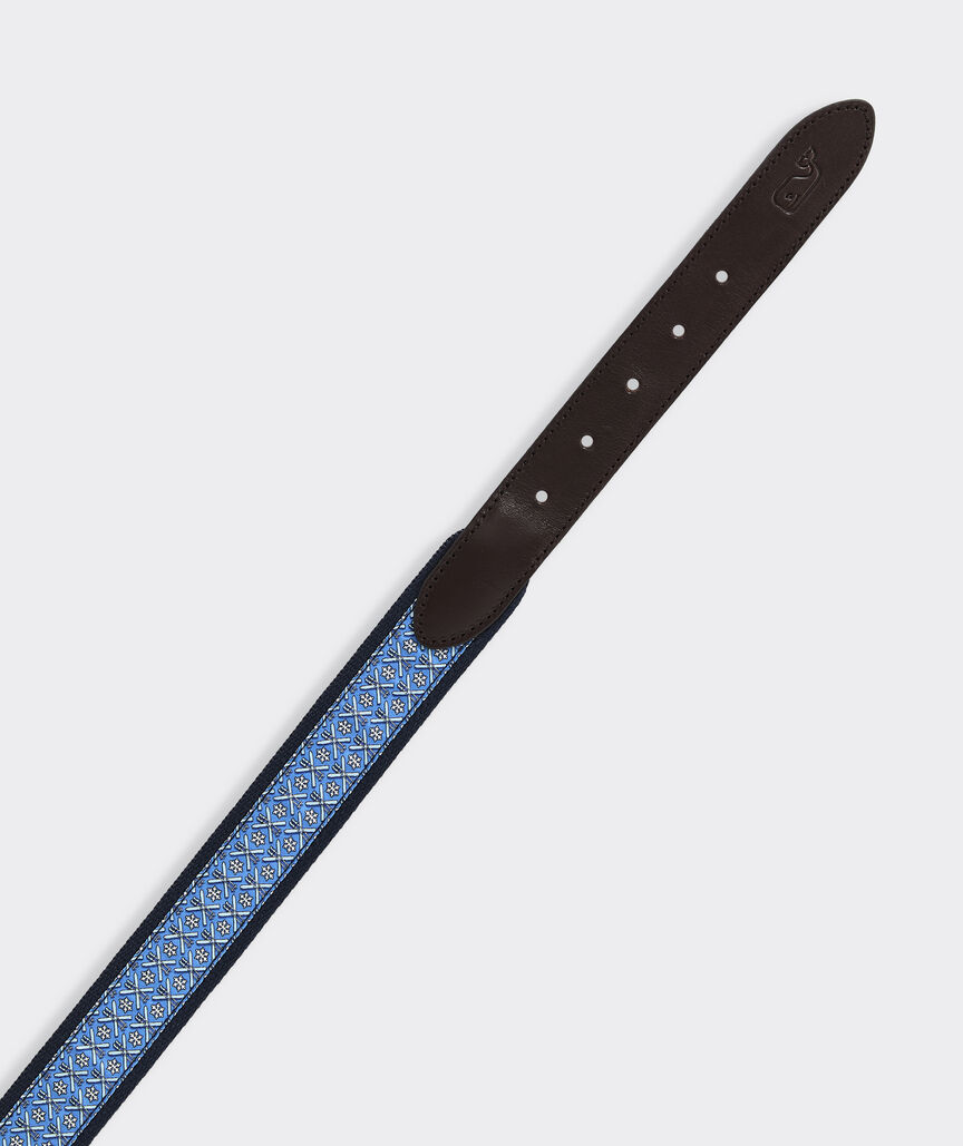 OUTLET Skis & Snowflakes Canvas Club Belt