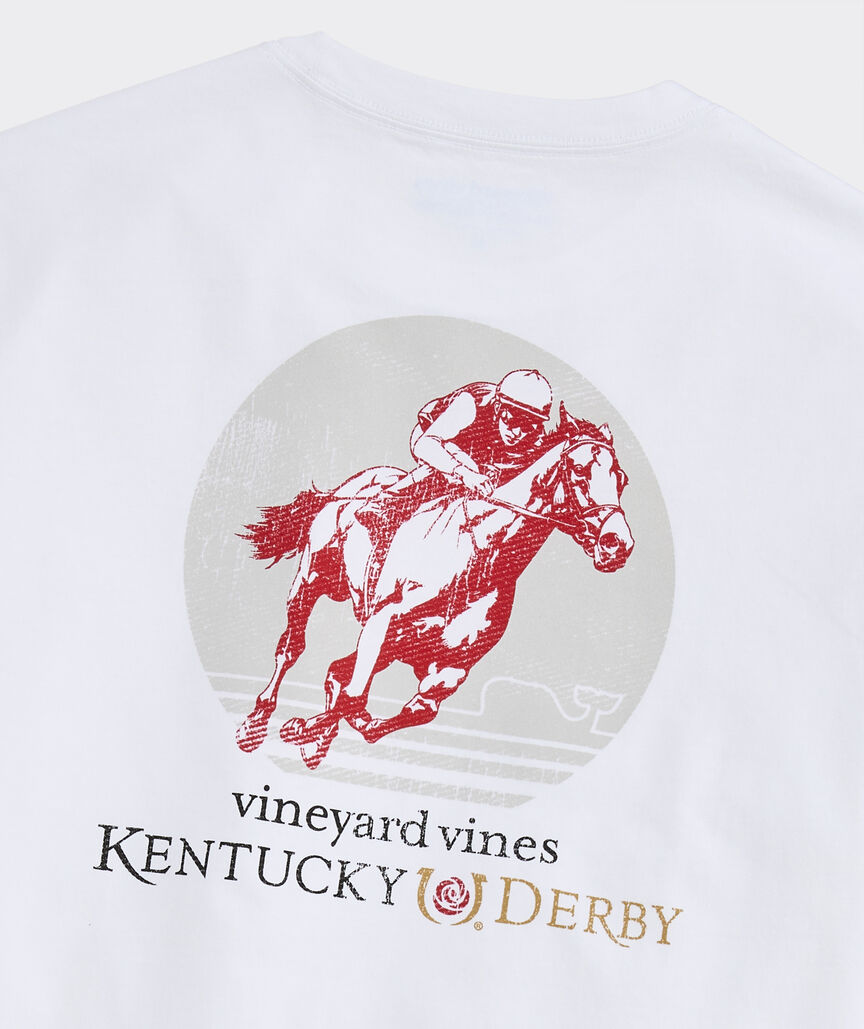 Kentucky Derby Across The Finish Line Short-Sleeve Pocket Tee