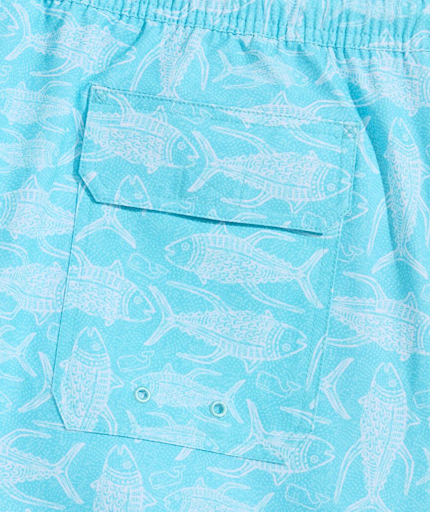 OUTLET 5 Inch Tuna Dotted Batik Chappy Swim Trunks