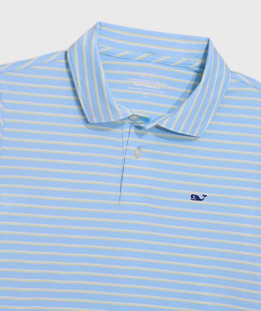 OUTLET Boys' Stripe Performance Polo