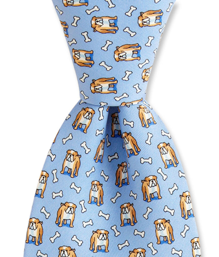 Bulldog Printed Tie