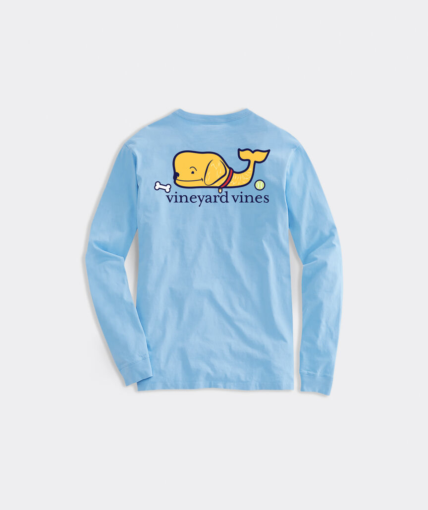 Golden Retriever Whale Long-Sleeve Pocket Tee