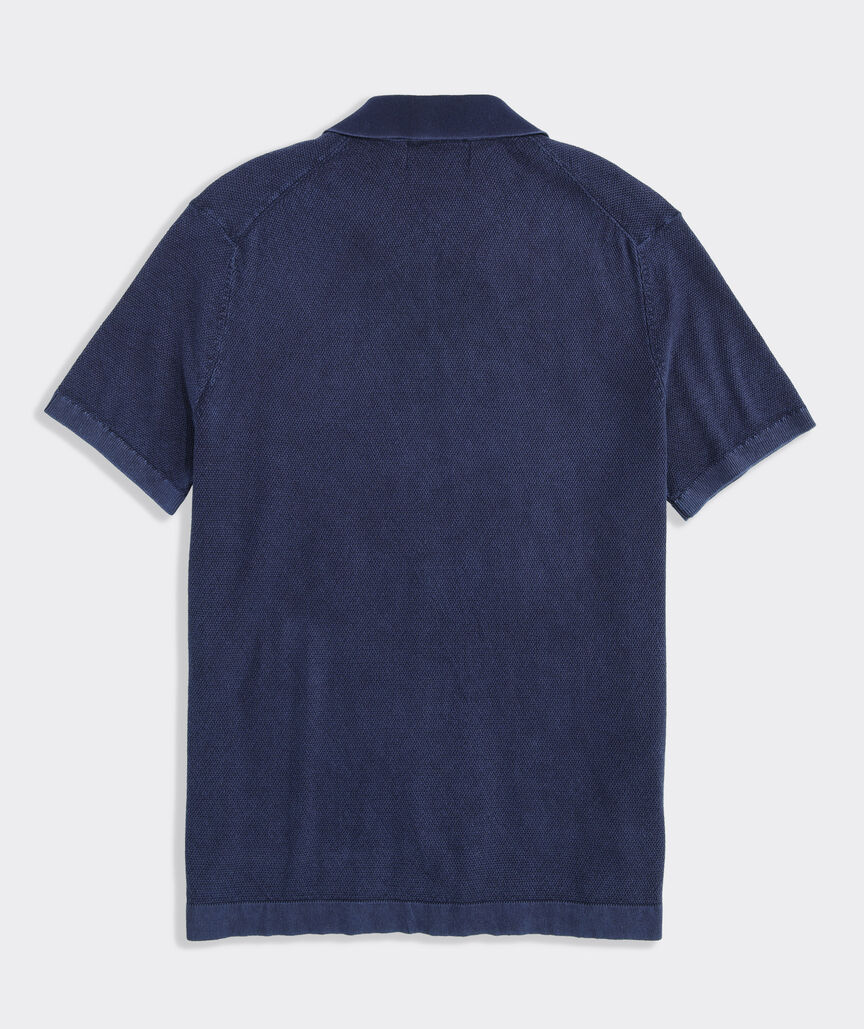 Garment-Dyed Surf Sweater Polo