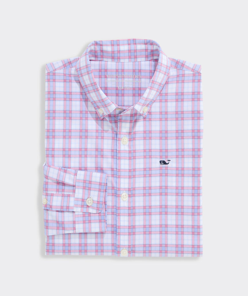 Boys' Performance Seascape Plaid Featherweight Shirt