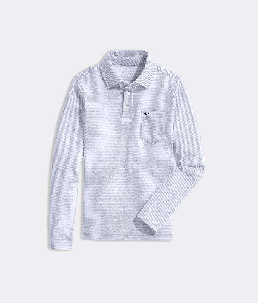 Boys' Long-Sleeve Edgartown Feeder Stripe Polo