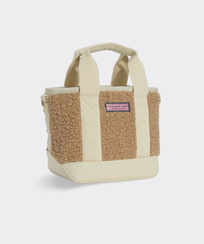 High-Pile Fleece Mini Heritage Tote