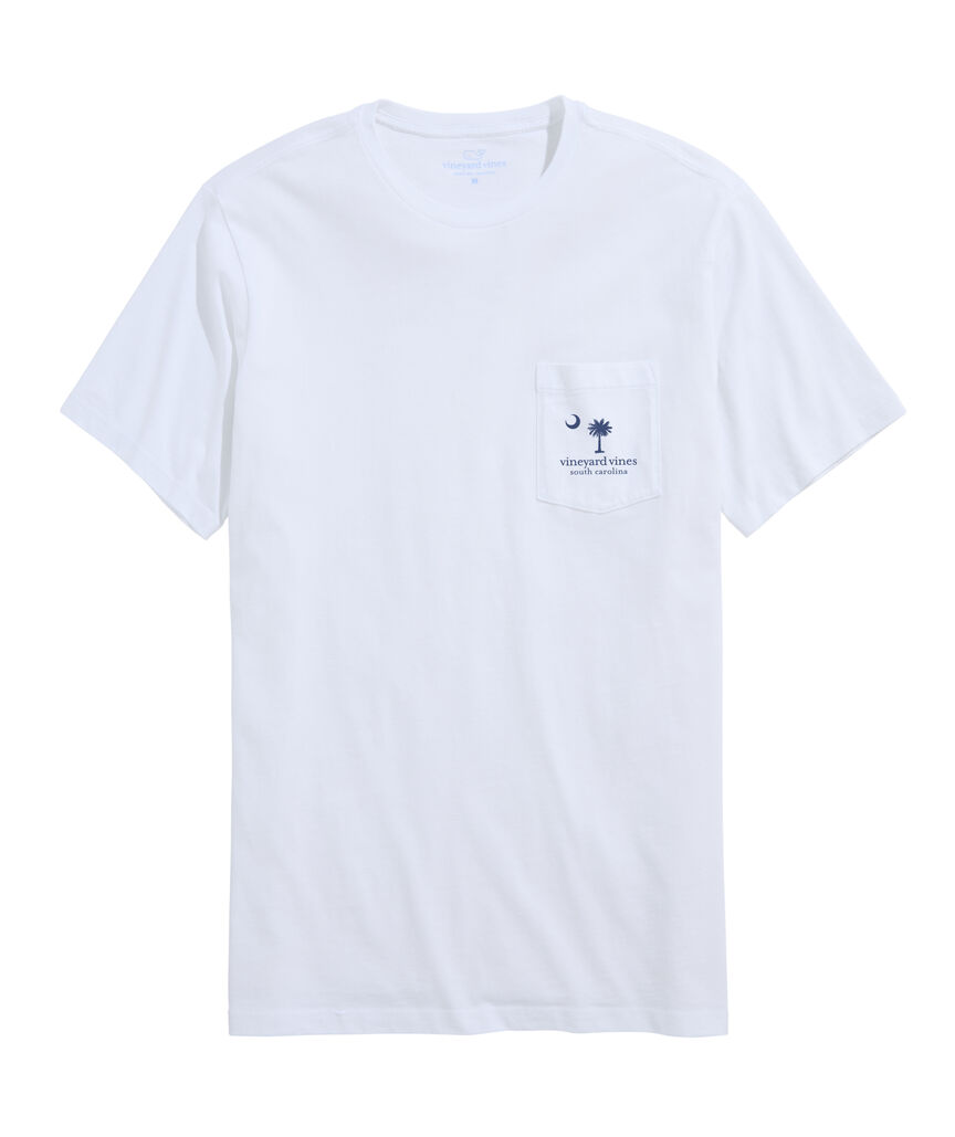 OUTLET South Carolina Beach Signs Short-Sleeve Pocket Tee