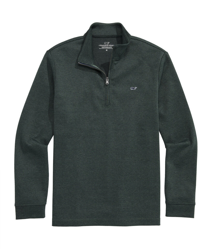OUTLET Houndstooth Performance Quarter-Zip