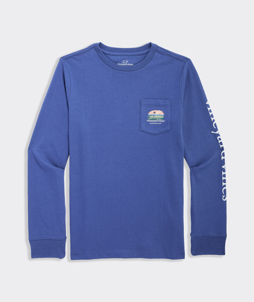 Boys' Oceanfront Golf Long-Sleeve Pocket Tee