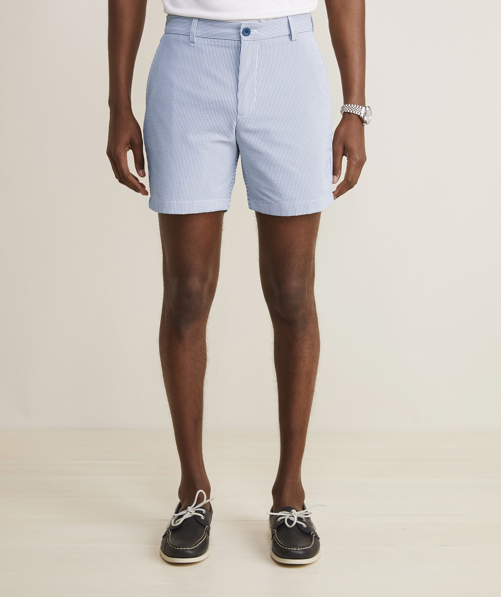 Red Seersucker Shorts main image 1