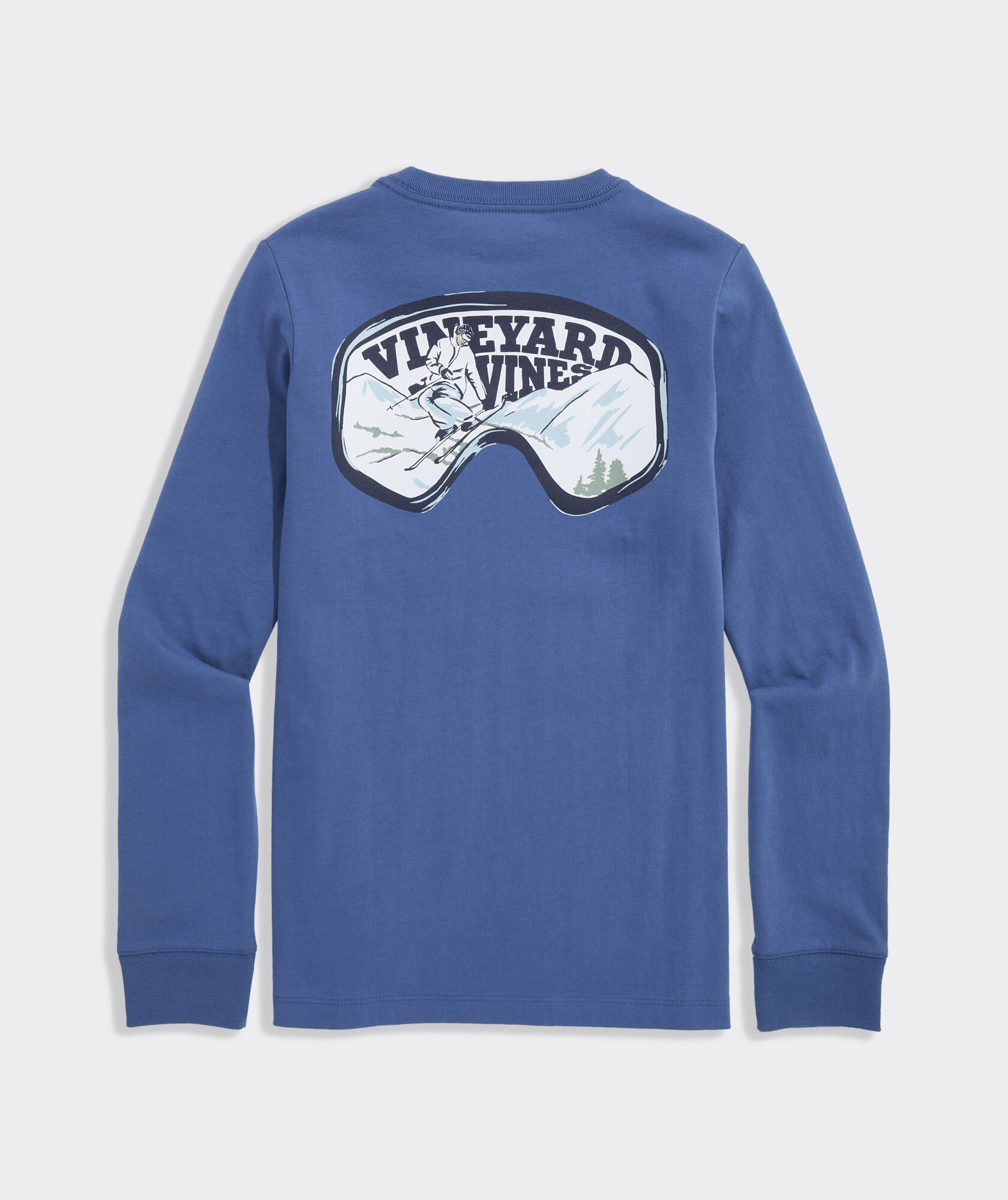Boys' Painted Ski Goggles Long-Sleeve Pocket Tee