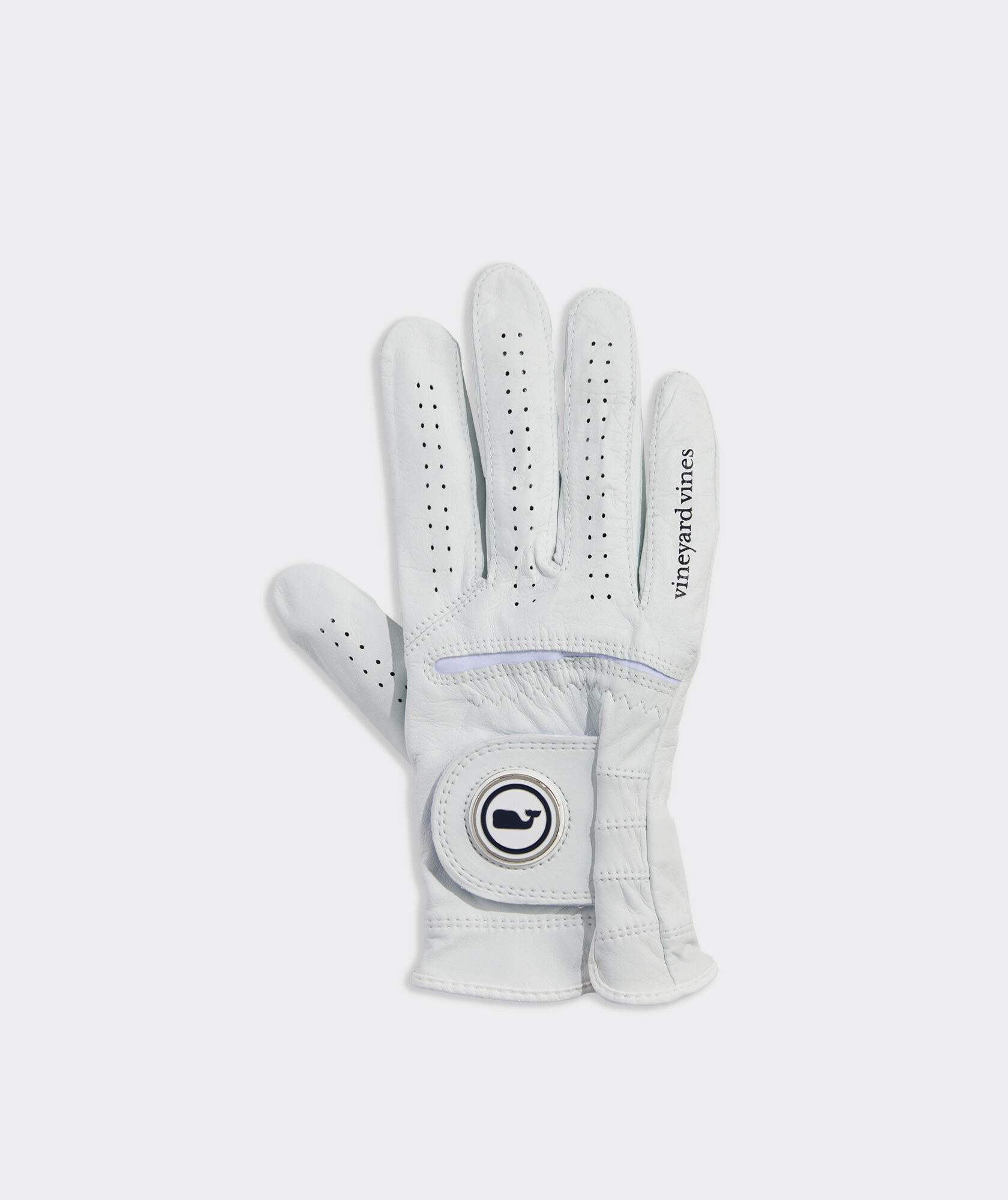 Leather Whale Dot Golf Glove Right Hand