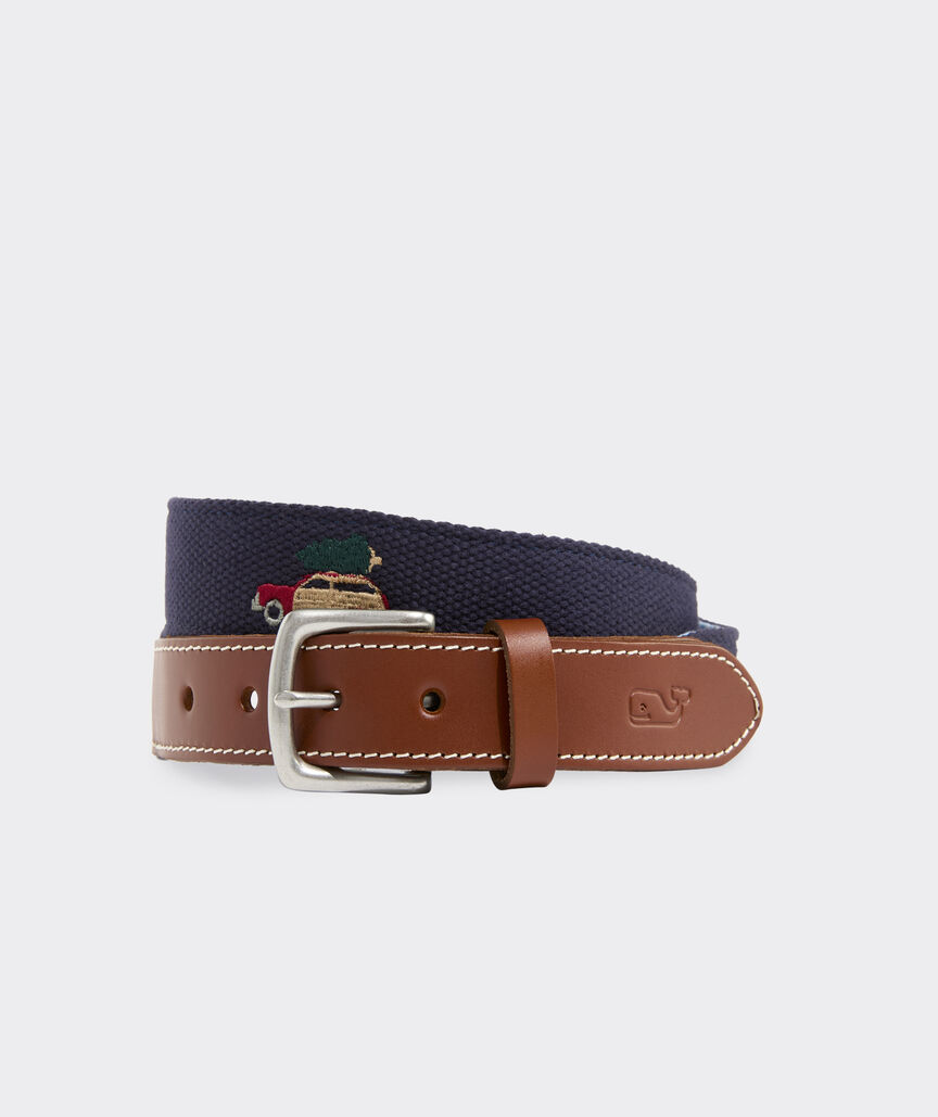 Woody & Tree Embroidered Canvas Club Belt