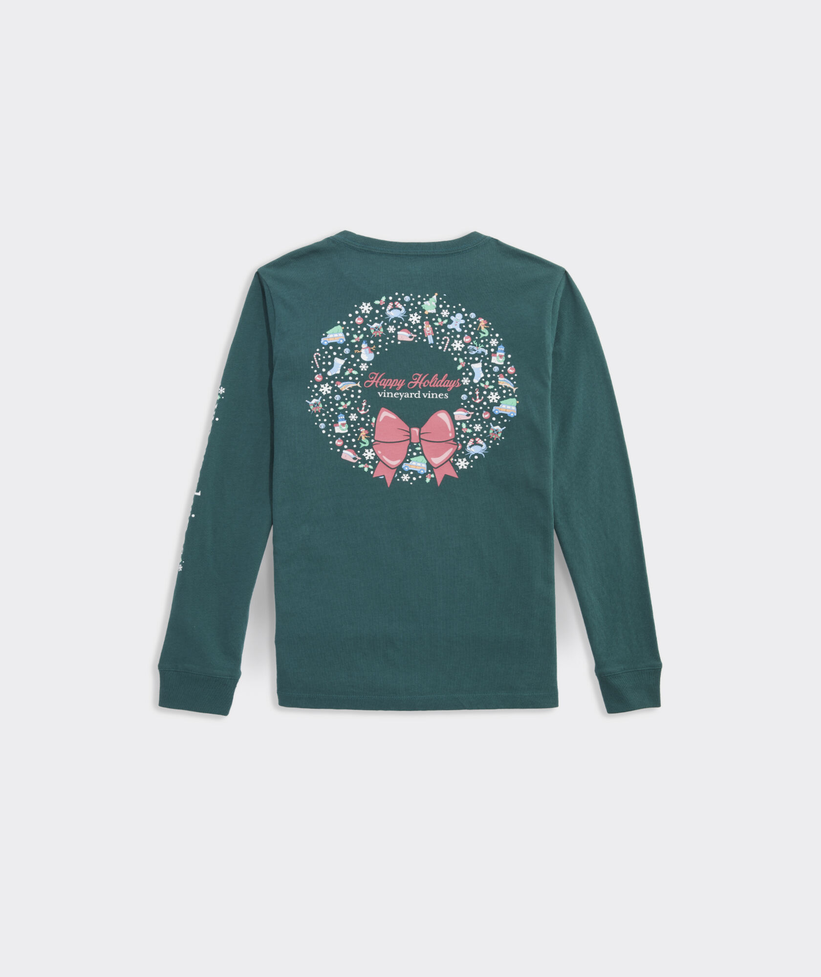 Boys' Icon Wreath Glow-In-The-Dark Long-Sleeve Pocket Tee