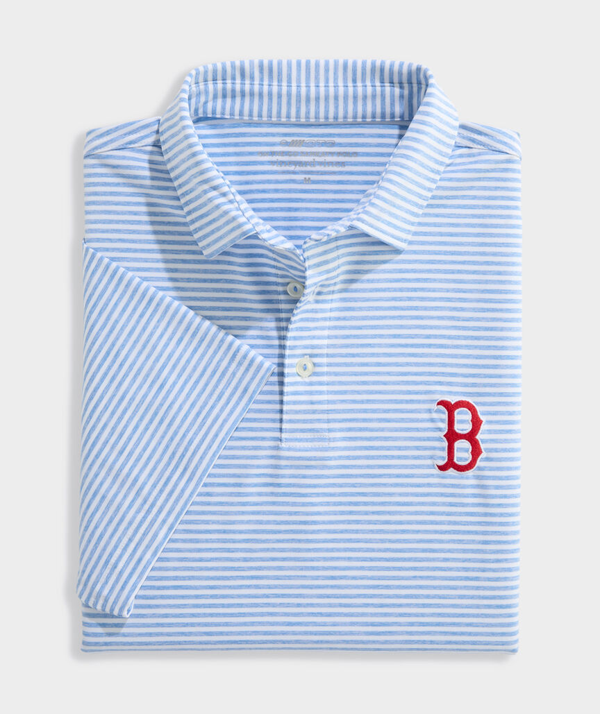 Boston Red Sox Performance Winstead Stripe Sankaty Polo