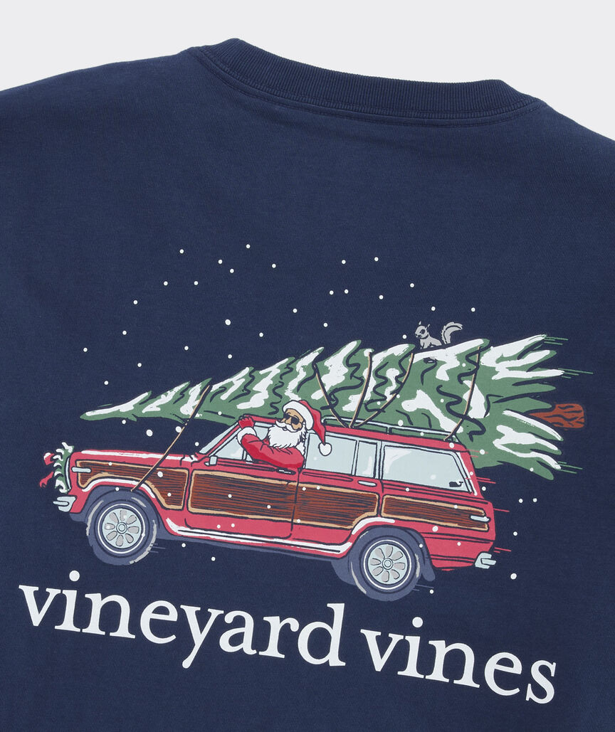 Holiday Woody & Tree Long-Sleeve Pocket Tee
