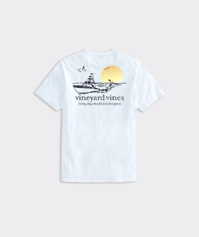 Shop Sunset Fishing Short Sleeve Pocket Tee At Vineyard Vines