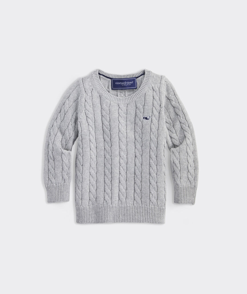 Baby Cotton Cashmere Cable Crewneck Sweater