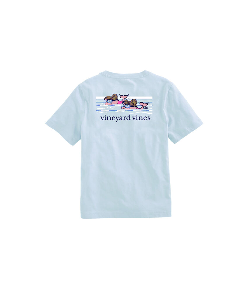 OUTLET Girls' Swim Meet Whales Short-Sleeve Pocket Tee