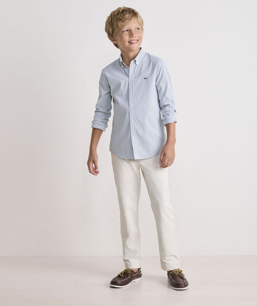 Boys' Performance Cotton Wauwinet Tattersall Shirt