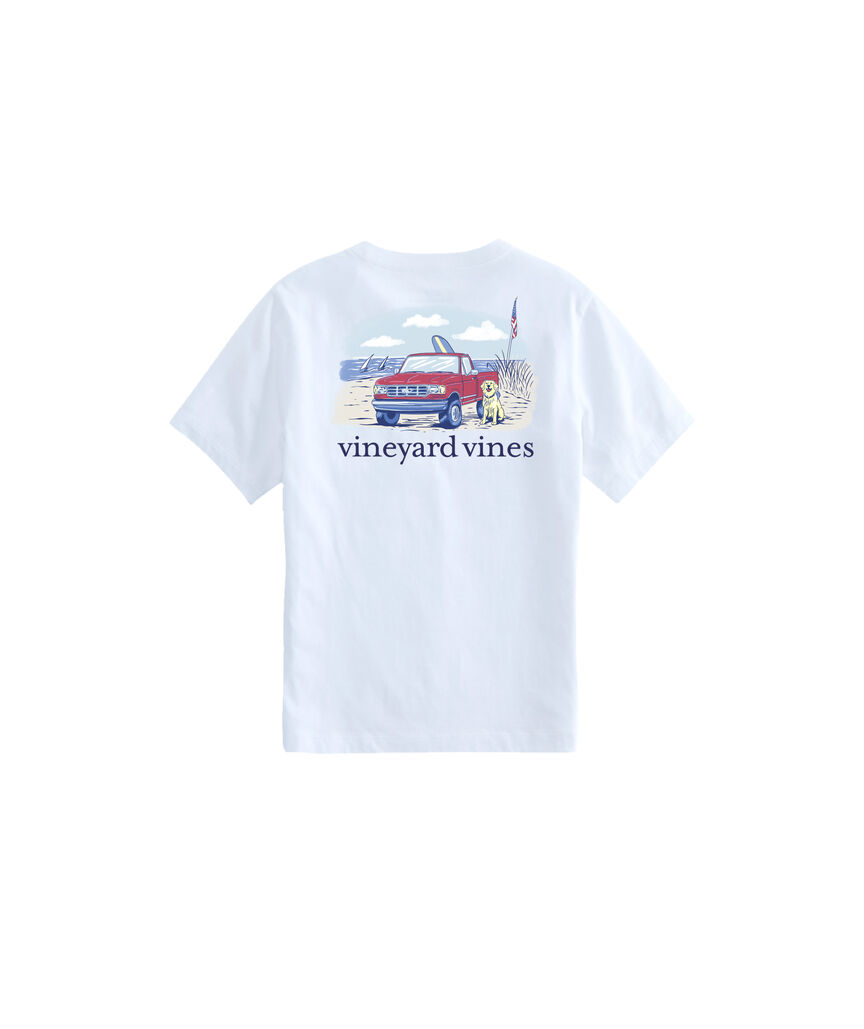 OUTLET Boys' Truck On The Beach Short-Sleeve Pocket Tee