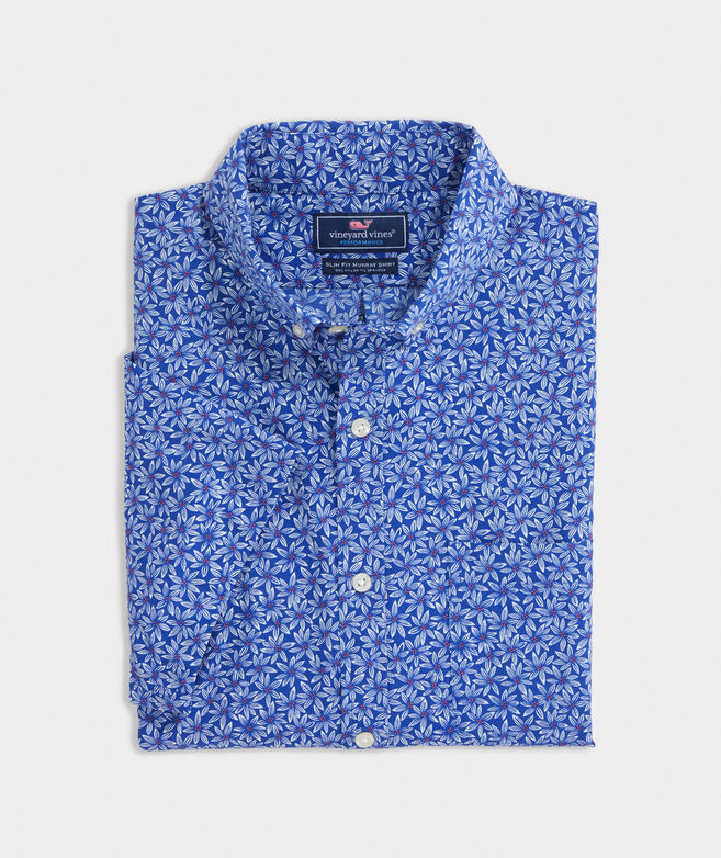 On-The-Go Nylon Short-Sleeve Floral Print Shirt