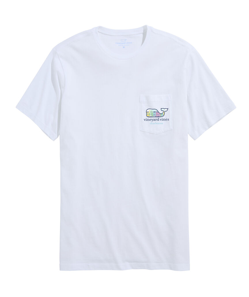 Mens Painterly Rainbow Row Short-Sleeve Pocket T-shirt - Charleston