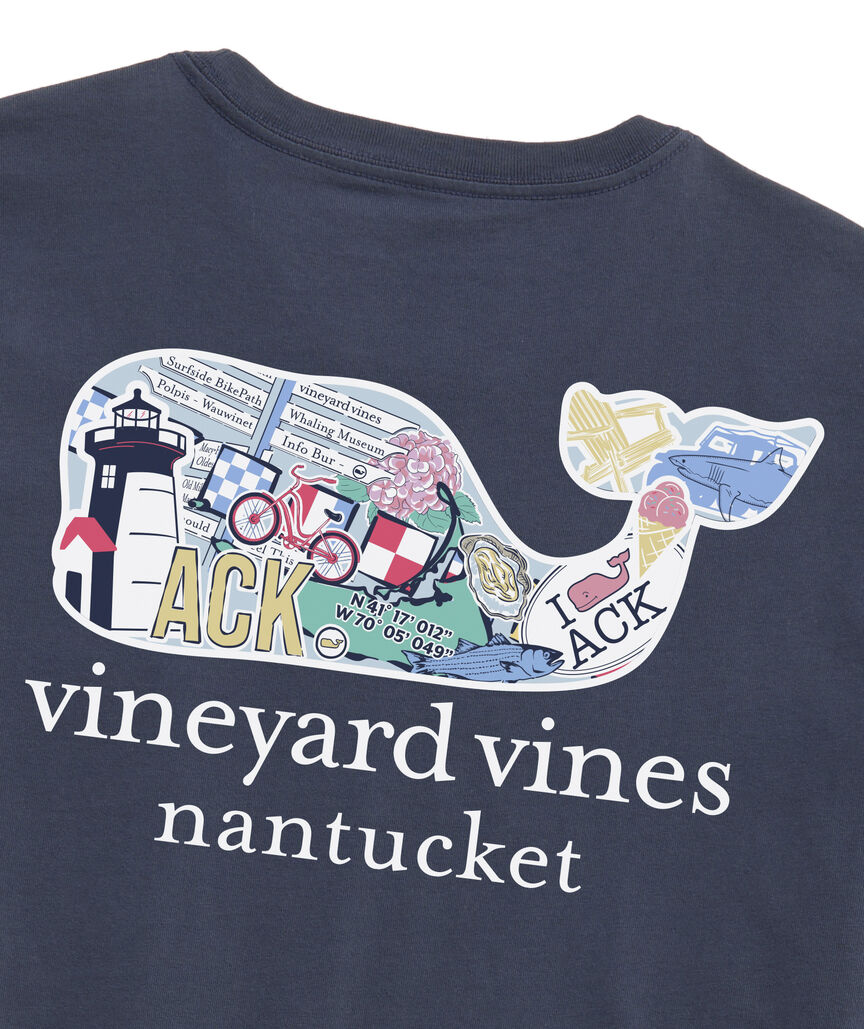OUTLET Nantucket Sticker Whale Short-Sleeve Pocket Tee