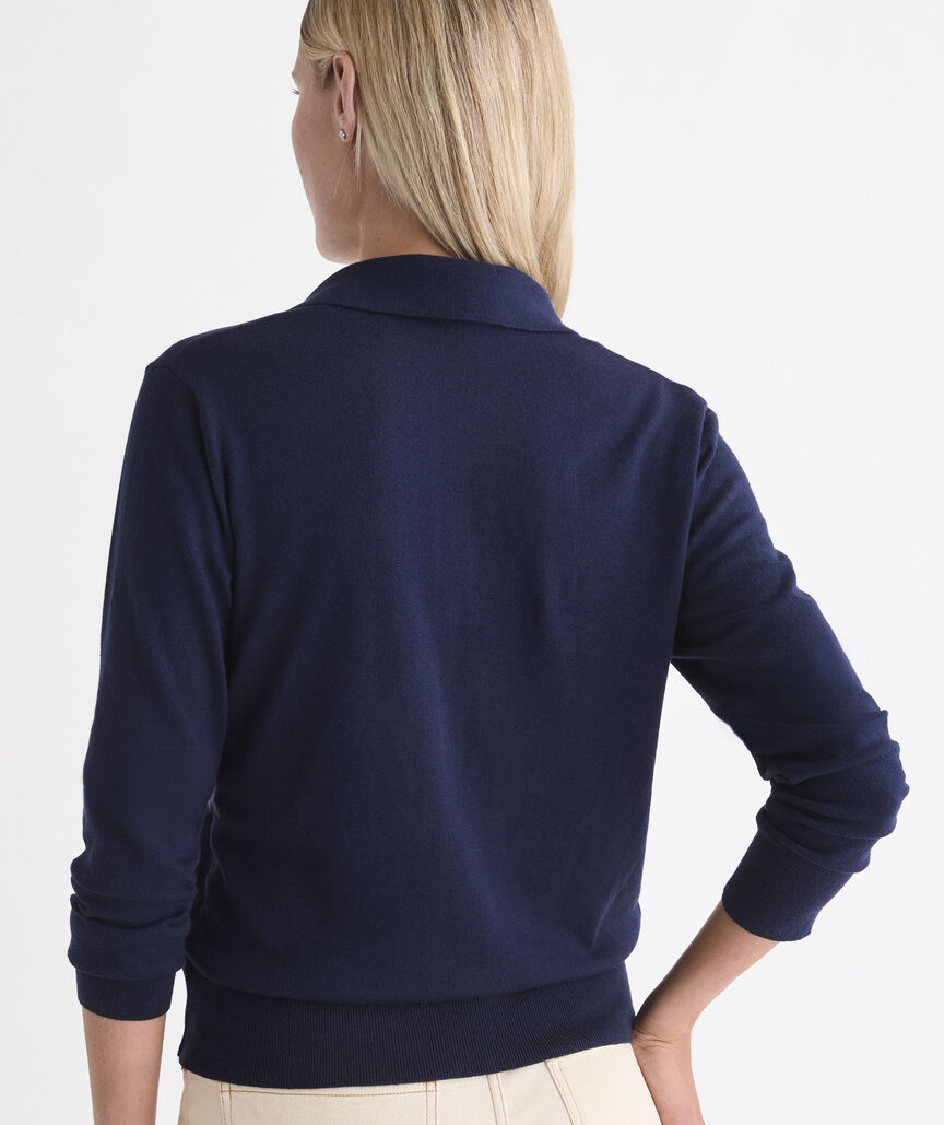 Cotton Cashmere Heritage Sweater Polo