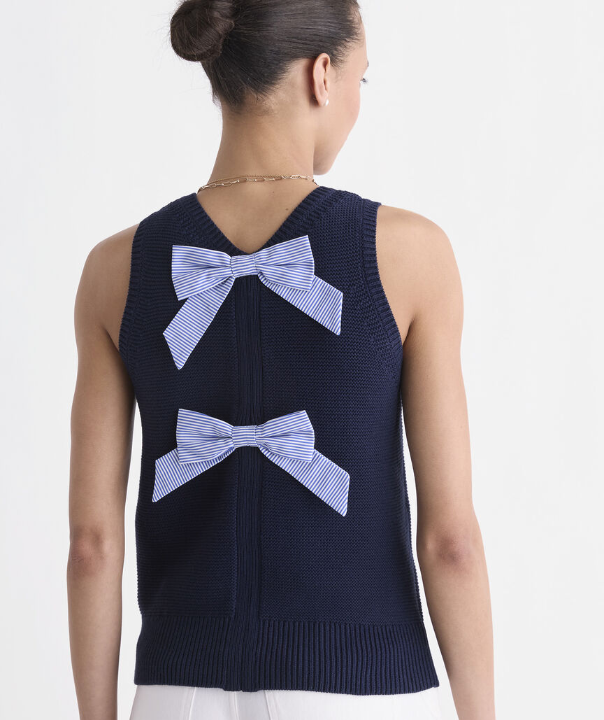 Katie Cotton Bow Sweater Tank