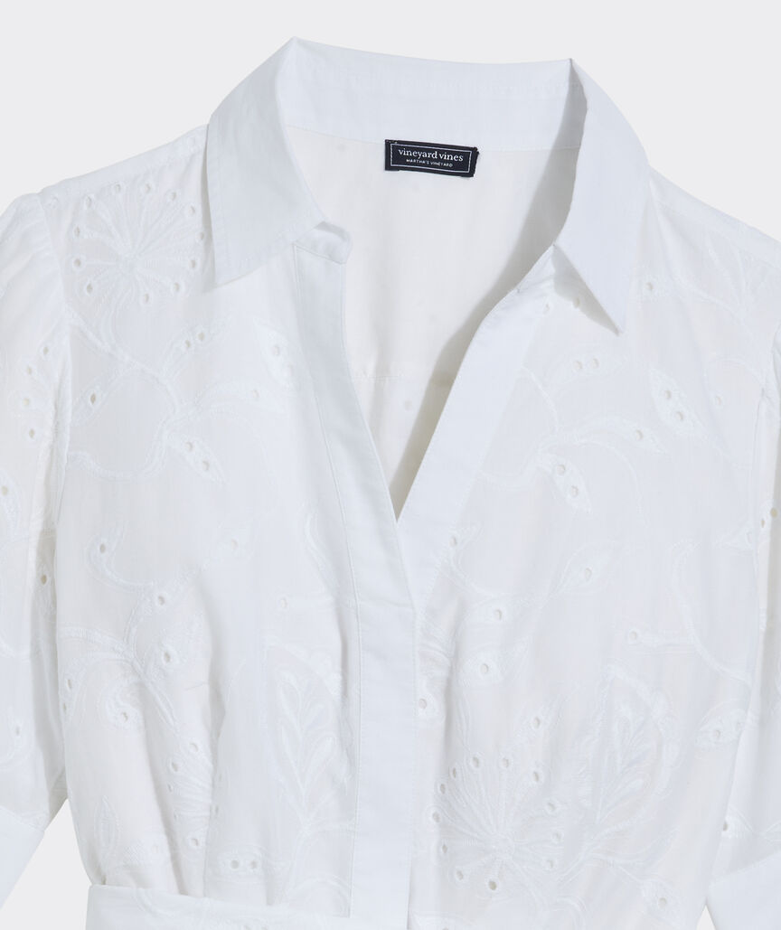 Anne Eyelet Shirtdress