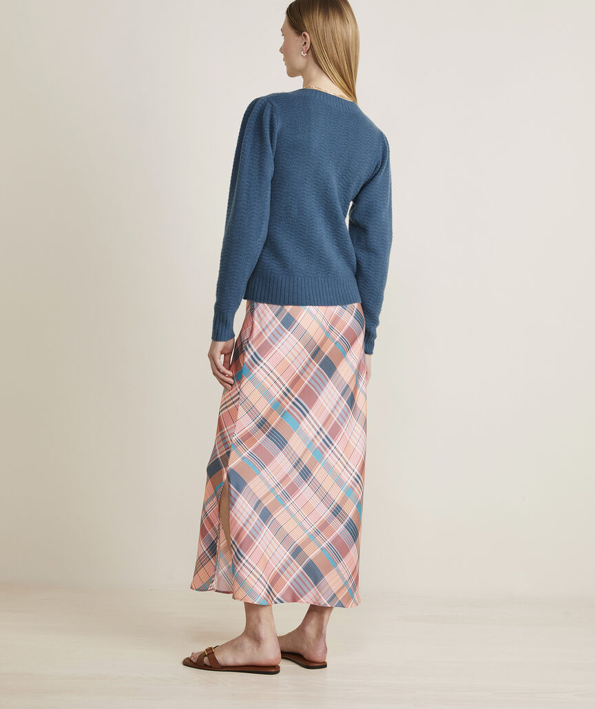 Satin Midi Slip Skirt