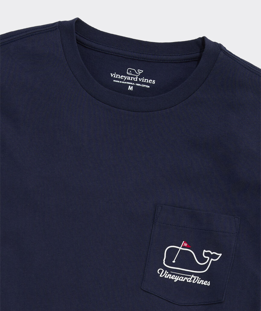 Golf Flag Whale Short-Sleeve Pocket Tee