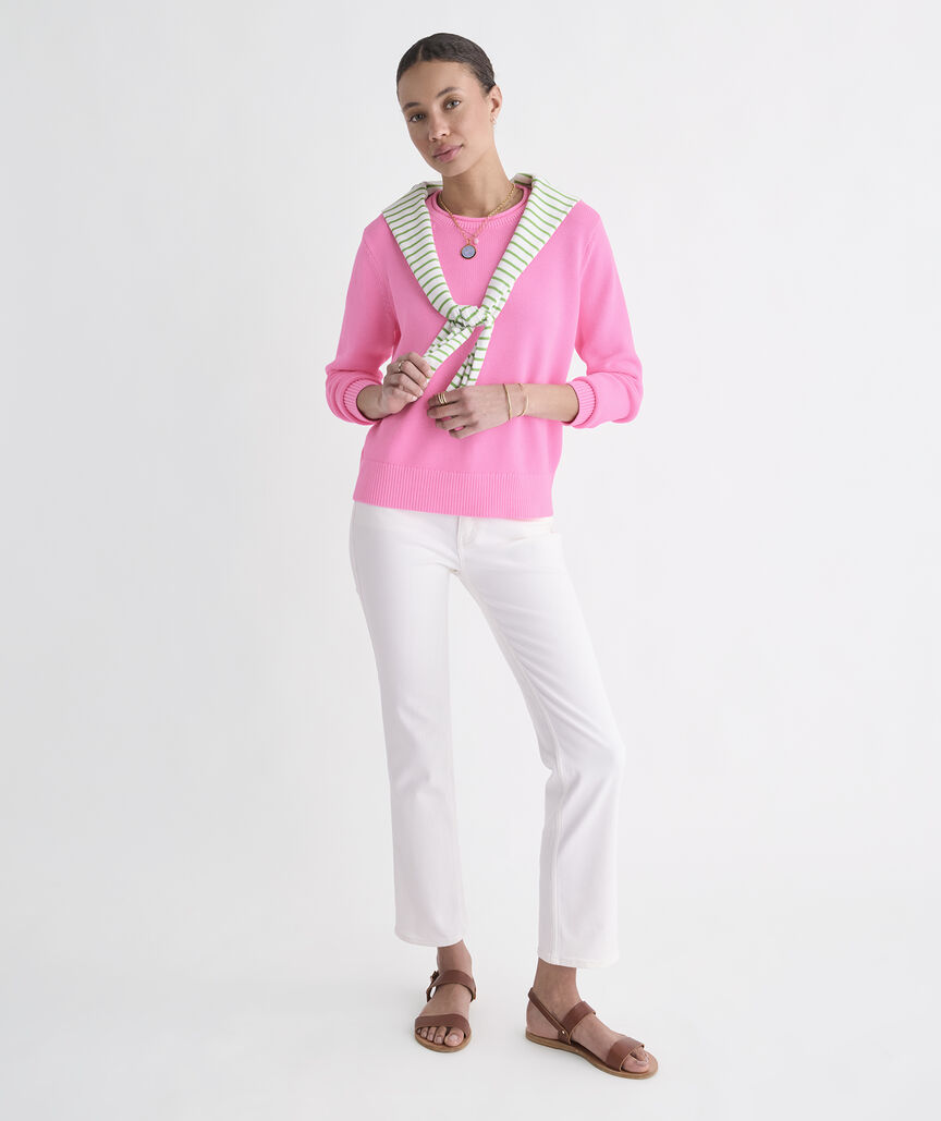 Katie Cotton Rollneck Solid Sweater