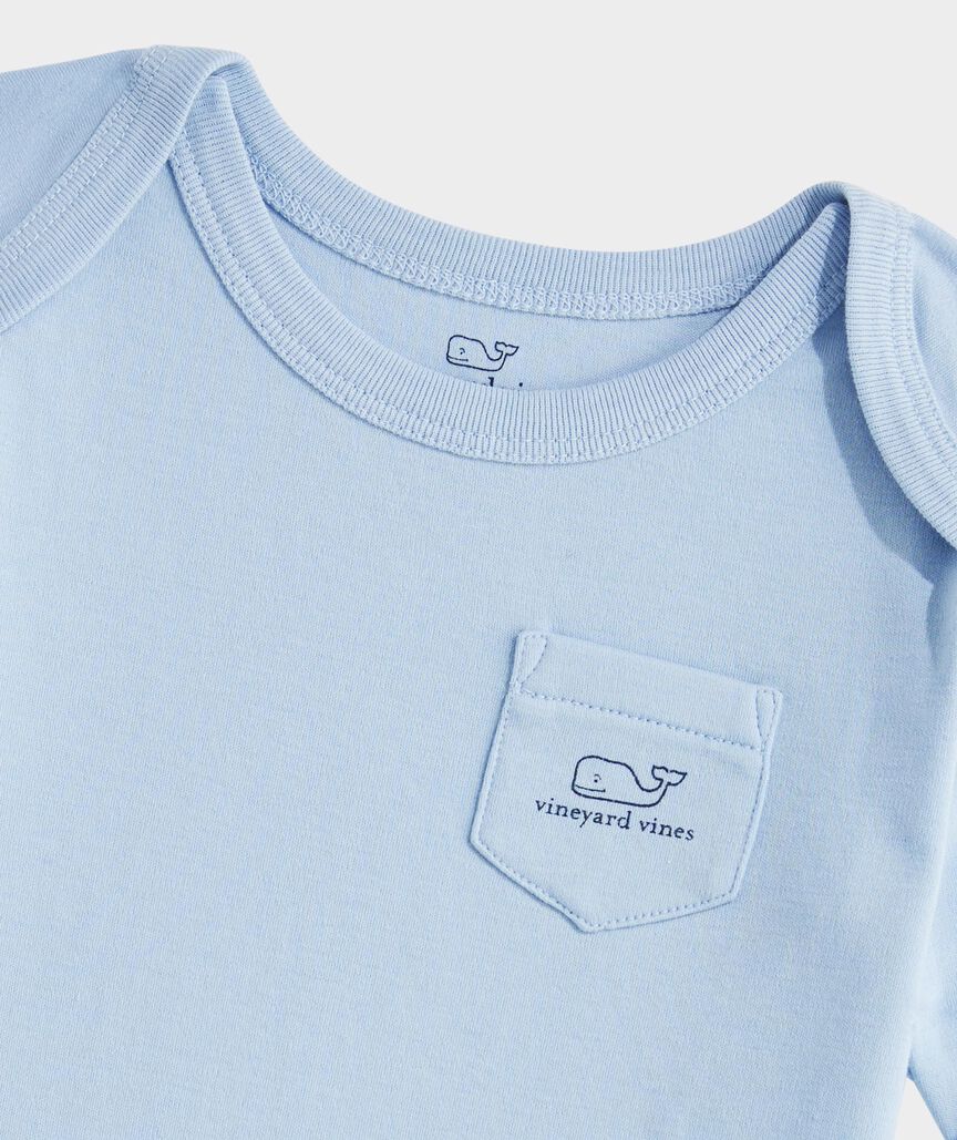 Baby Long-Sleeve Vintage Whale Body Suit